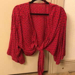 Red billabong Crop top